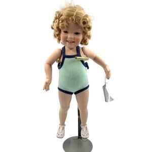 Danbury Mint Shirley Temple Elke Hutchens Bathing Beauty Porcelain Doll 18" Tags
